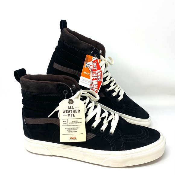 Vans Shoes - VANS Sk8-Hi MTE Boots Suede Black Brown High Top Winter Shoes Women VN0A4BV7V3Z1